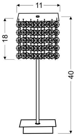 Lampa stołowa gabinetowa czerwona Classic 41-60177