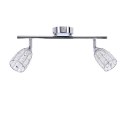 Shiba lampa sufitowa listwa chromowy 2x15w g9 klosz bezbarwny Shiba lampa sufitowa listwa chromowy 2x15w g9 klosz bezbarwny