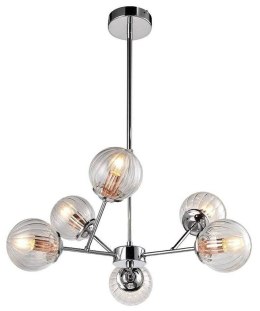 Lampa wisząca chromowe szklane klosze 6x40W Best Candellux 36-67272