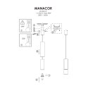 Lampa wisząca Manacor 1xGU10 biała LP-232/1P WH