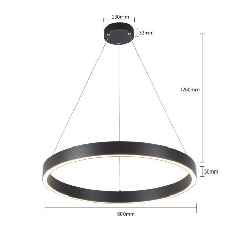 Lampa wisząca Midway mała triangle czarna LP-033/1P S BK Triangle