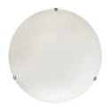 Macari Lampa Sufitowa Plafon 30 Chromowy 1X60W E27 Klosz Biały Z Wzorem