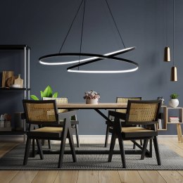 Lampa dekoracyjna wisząca led 122w czarna DL-I09 + Pilot