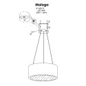 Lampa wisząca Malaga 1xLED biała LP-622/1P WH