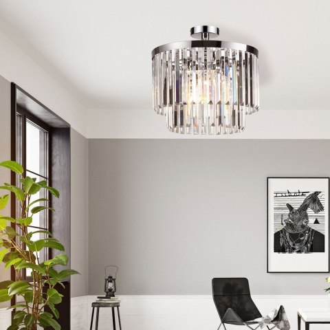 Plafon Vetro transparentna/srebrna LP-2910/4C