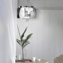 Lampa Szklana Stalowy drobne korale 40cm