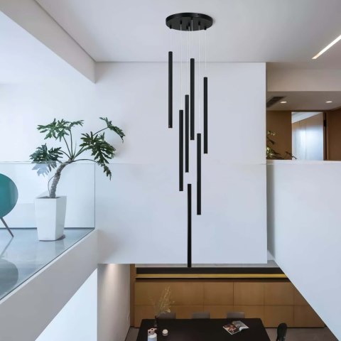 Lampa wisząca Lungo czarna LP-894/7P BK