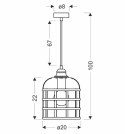 Lampa wisząca czarna/miedziana metalowa 40W E27 Soleto 31-78452