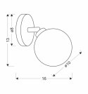 Rodia lampa kinkiet patynowy 1x40w g9 klosz bursztynowy