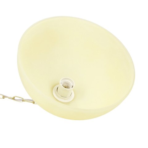 Trezza lampa wisząca mosiądz 1x60w e27 klosz ecru