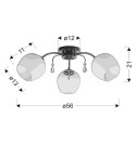 Zachera Lampa Sufitowa 3X40W E27 Biały
