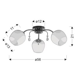 Zachera Lampa Sufitowa 3X40W E27 Biały