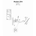 Kinkiet Modern Slim L 1xLED biały IP44 LP-777/1W L WH