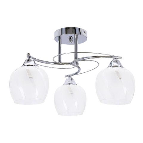 Prego lampa sufitowa chromowy E27 klosz bezbarwny 33-09456