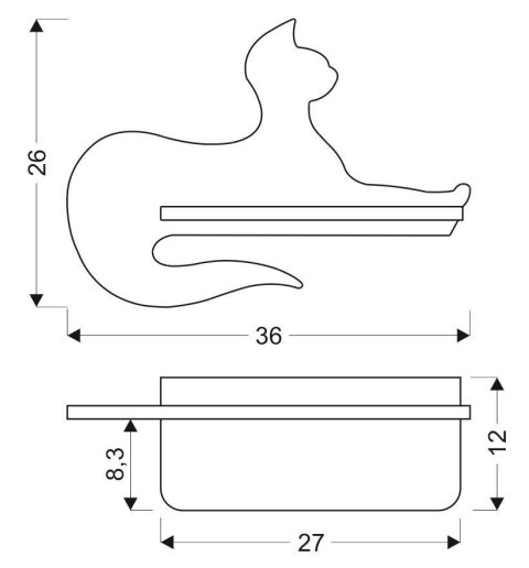Kinkiet LED 5W dla dziecka czarny kot siedzący Cat Candellux 21-75642