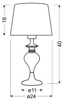 Lampa stołowa gabinetowa 1X60W E27 czarna GILLENIA 41-21413