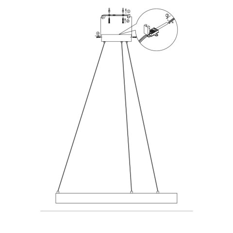 Lampa wisząca Midway mała triangle czarna LP-033/1P S BK Triangle