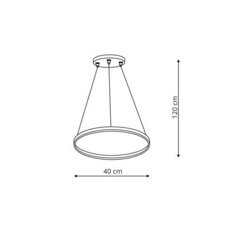 Lampa wisząca Ring czarny LP-909/1P S BK CCT