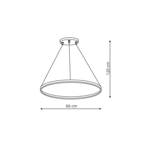 Lampa wisząca Ring średni czarny LP-909/1P M BK CCT