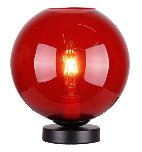 Lampka gabinetowa nocna czerwone szkło 60W E27 Globe Candellux 41-78278