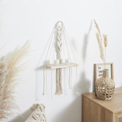 Półka Boho mała macrama beżowa