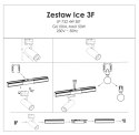 Reflektor Ice do szynoprzewodów 1F 1xGU10 czarny LP-732/1R 3W BK