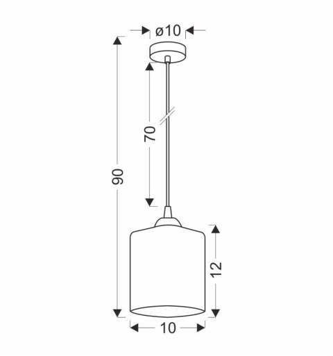 Serena Lampa Wisząca Czarny 1X40 E27 Klosz Złoty