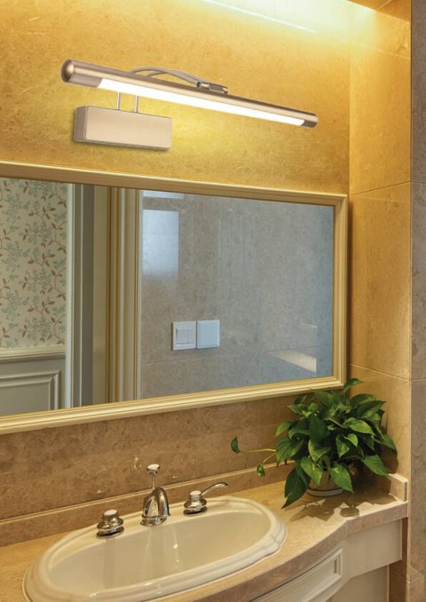 Kinkiet regulowany złoty satyna neutralny LED Renoir Candellux 21-69726