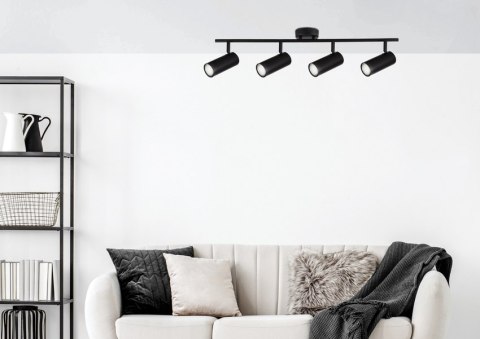 Lampa czarna ścienna/sufitowa spot 4x15W Colly 94-01641