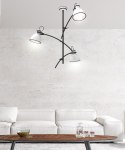 Lampa sufitowa biało-czarna regulowana 3x60W Zumba Candellux 33-72061