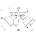 Lampa sufitowa biało-czarna regulowana plafon 3x40W Zumba Candellux 98-72160