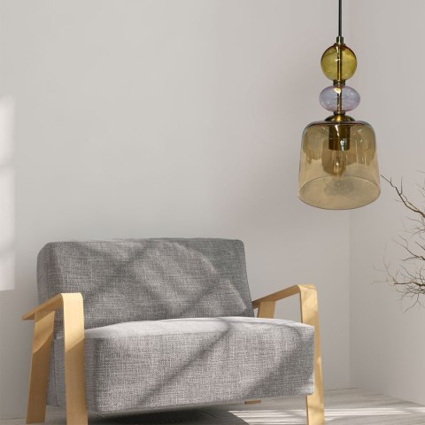 Lampa wisząca bursztynowa Tropea LP-2004/1P S AM