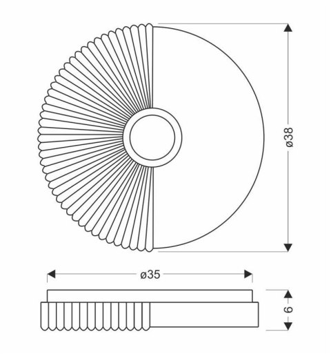 Sunny Lampa Sufitowa Plafon 24W Led 38Cm Biały 4000K