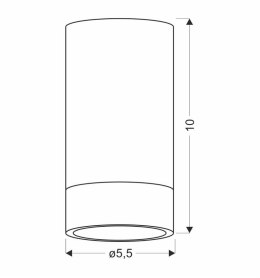 CONTI LAMPA SUFITOWA TUBA 1X15W GU10 5,5/10 CZARNY+DREWNIANY