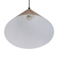 Dunca Lampa Wisząca 25 Czarny 1X40 E27 Klosz Jasny Dębowy