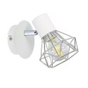 Lampa ścienna kinkiet 1X40W E14 biały abażur chrom VERVE 91-61331