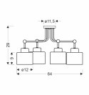 Lampa sufitowa czarna 4xE27 Olena 34-78148