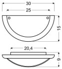 Lampa sufitowa plafon 1/2 1X60W dąb DUNA 11-64120