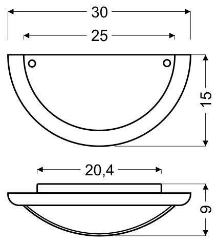 Lampa sufitowa plafon 1/2 1X60W dąb DUNA 11-64120