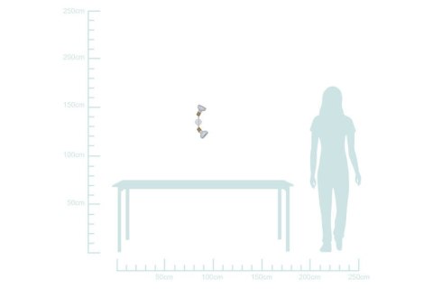 Lampa sufitowa ścienna listwa biała + drewno 2x40W Puerto Candellux 92-62659