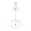 Lampa wisząca Puerto duża 1xE27 czarna LP-004/1P L BK