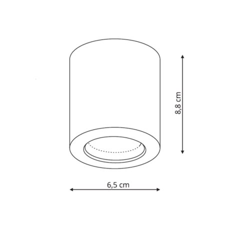 Oczko Faro natynkowa 1xGU10 czarna LP-6510/1SM BK