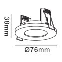 Oczko podtynkowe Lagos okrągłe 1xGU10 czarna IP65 LP-440/1RS BK