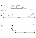 Półka podświetlana LED 5W IQ Kids CAR szara 21-84774