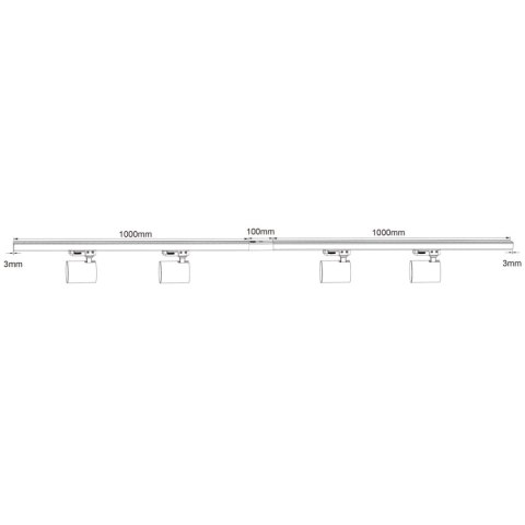 Snow SET 3F 4xGU10 biały LP-737 WH SET 3F