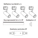 Ice SET 3F 4xGU10 czarny LP-732 4W BK SET