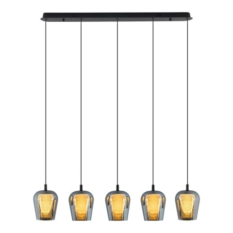 Lampa Wisząca Keso 5xLED czarna PL0141-5