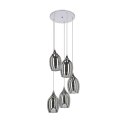 Lampa sufitowa wisząca chromowa talerz 5x60W Marina Candellux 35-60198