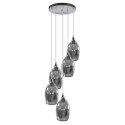 Lampa sufitowa wisząca chromowa talerz 5x60W Marina Candellux 35-60198