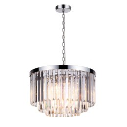 Lampa wisząca Vetro 5xE14 transparentna/srebrna LP-2910/5P